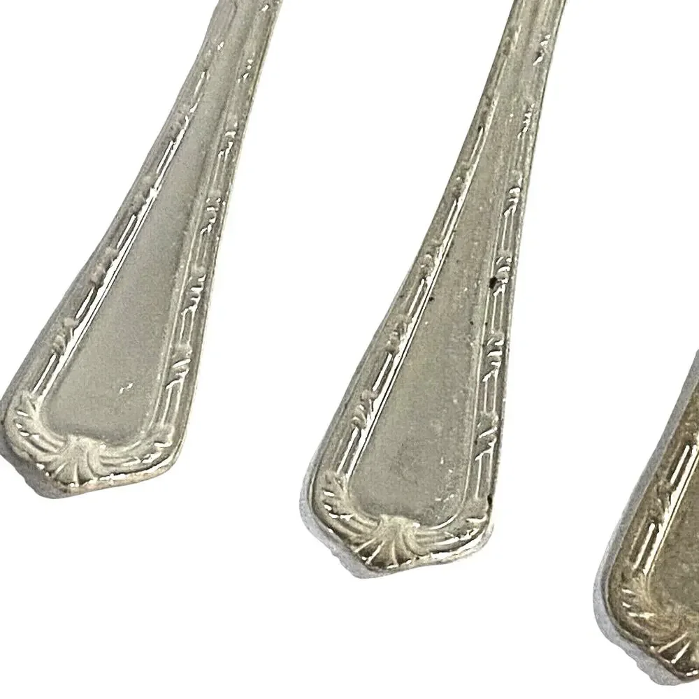 Silverplate teaspoons set (6) International Silver hallmarked MN & Co vintage